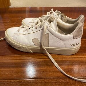Veja Cream and Beige Sneakers